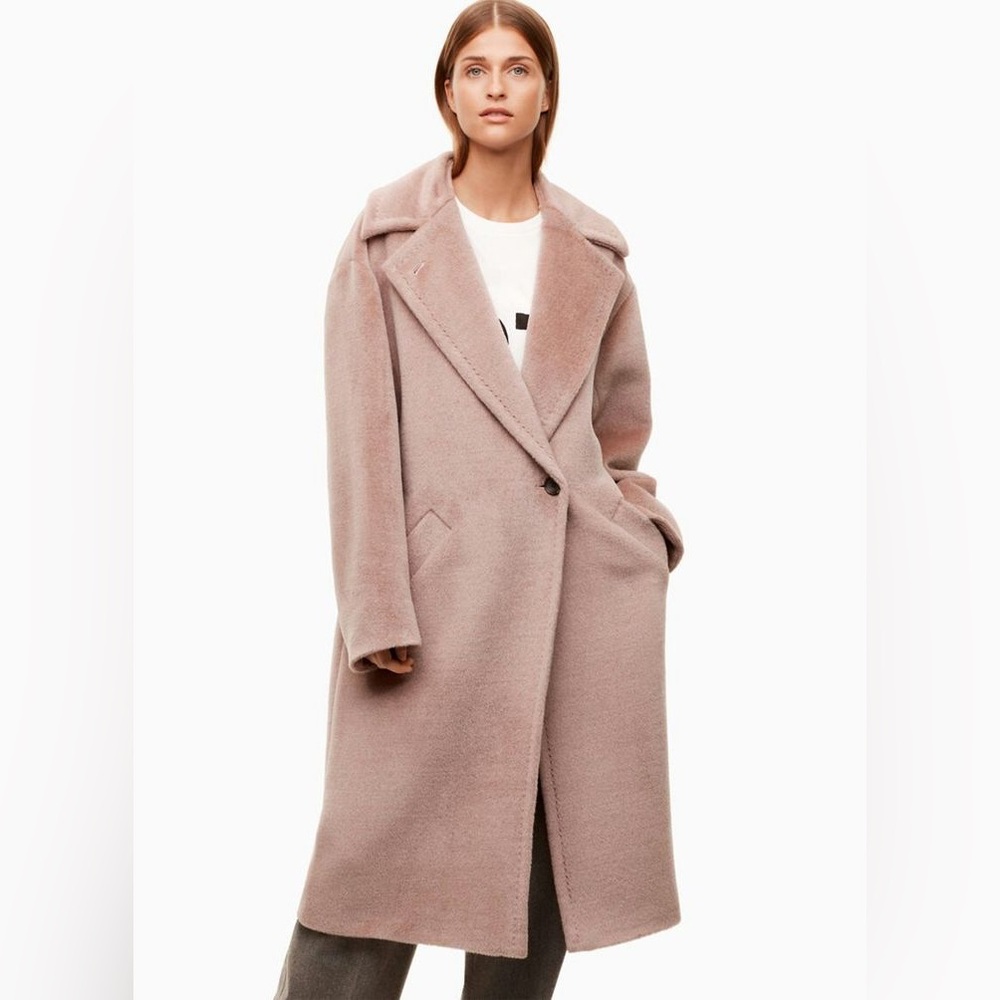 LAST CALL Babaton Carolee Alpaca Coat in Dusty Rose - As Is